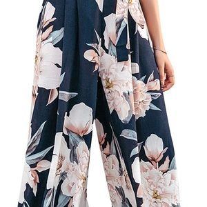 Boho high waist floral palazzo pants - Size M